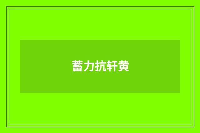 蓄力抗轩黄