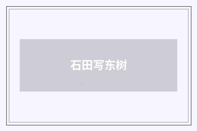 石田写东树