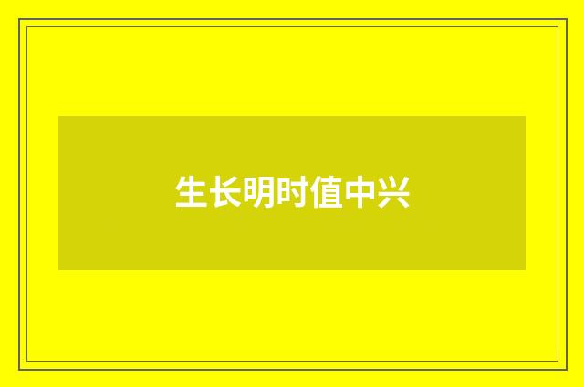 生长明时值中兴