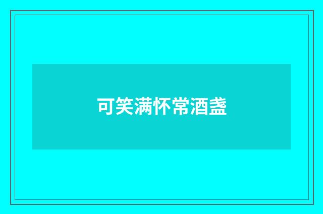 可笑满怀常酒盏