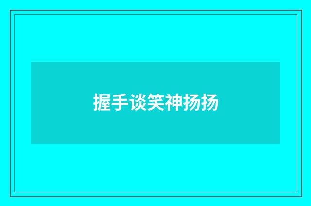 握手谈笑神扬扬