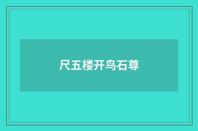 尺五楼开鸟石尊