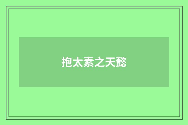 抱太素之天懿