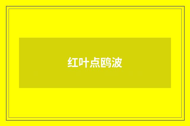 红叶点鸥波