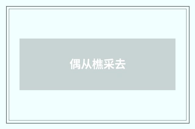 偶从樵采去