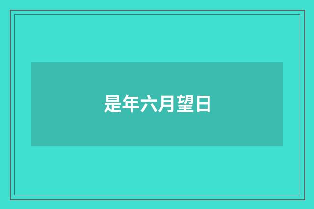 是年六月望日