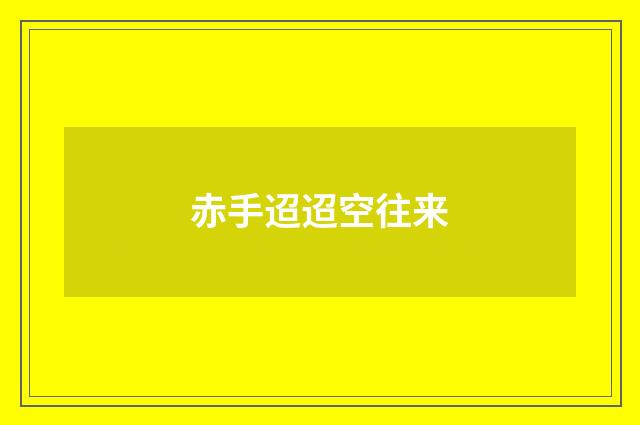 赤手迢迢空往来