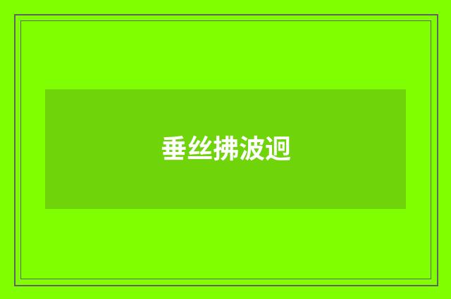 垂丝拂波迥