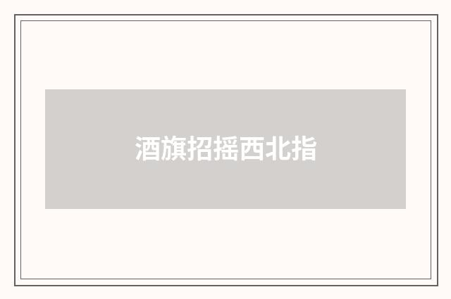 酒旗招摇西北指