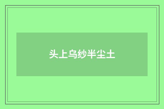 头上乌纱半尘土