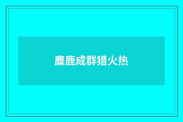 麋鹿成群猎火热