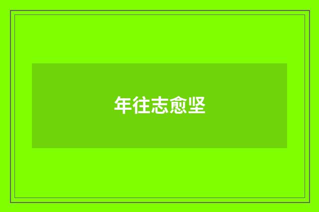 年往志愈坚