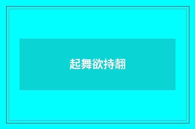 起舞欲持翿