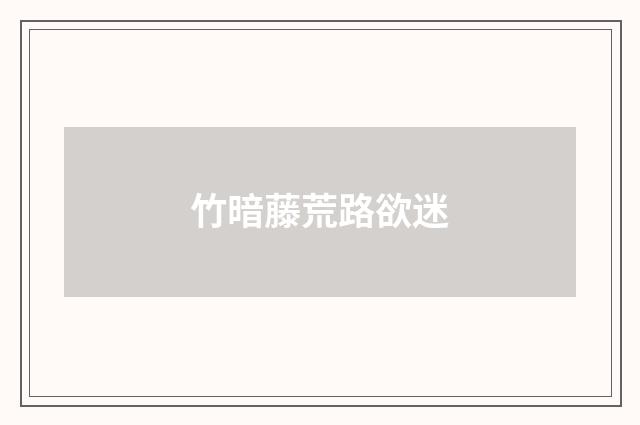 竹暗藤荒路欲迷