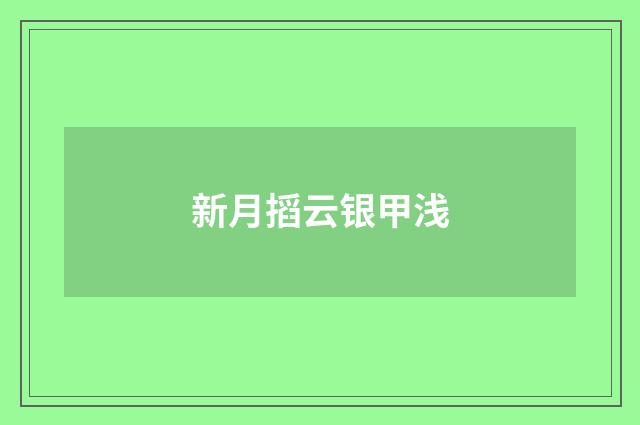 新月搯云银甲浅