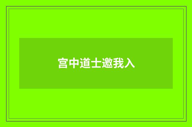 宫中道士邀我入