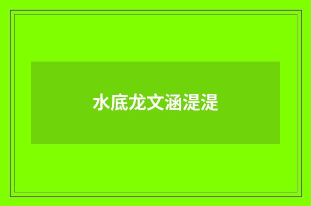 水底龙文涵湜湜
