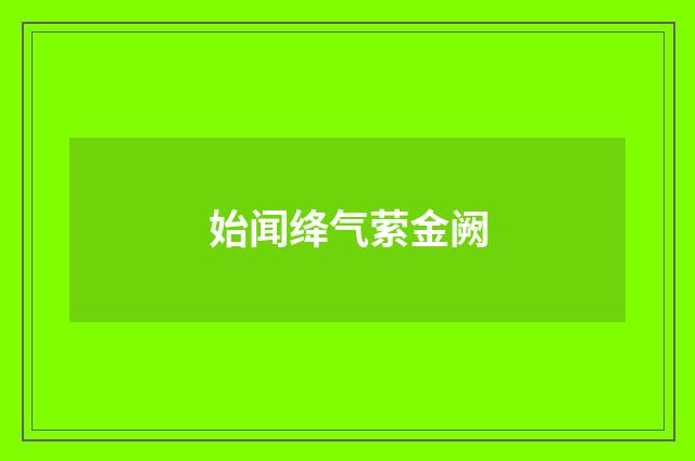 始闻绛气萦金阙