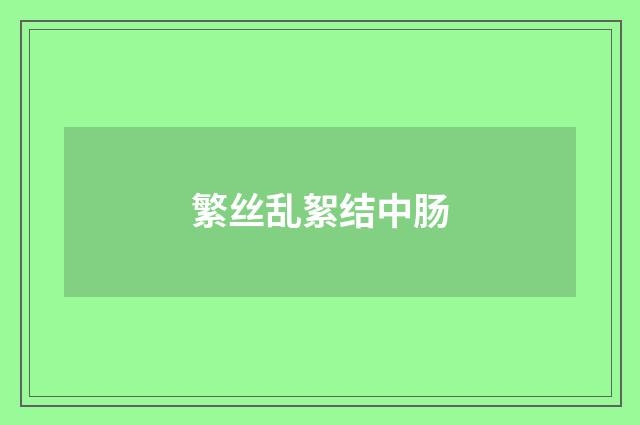 繁丝乱絮结中肠