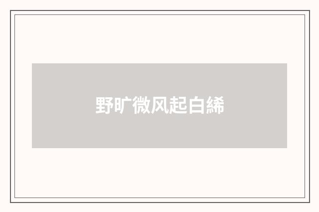 野旷微风起白絺