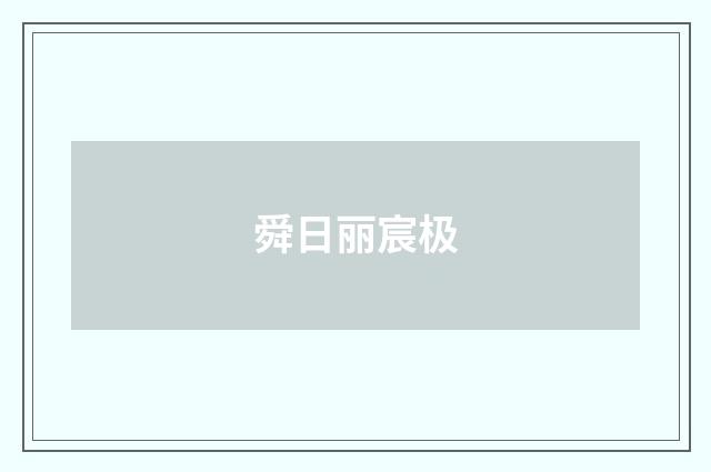 舜日丽宸极
