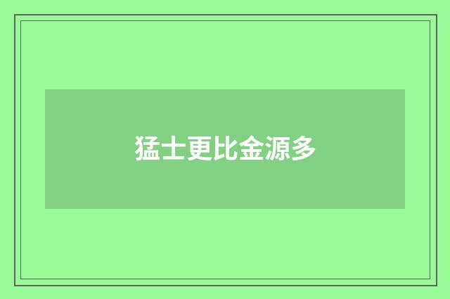 猛士更比金源多