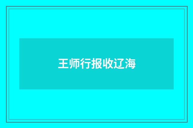 王师行报收辽海