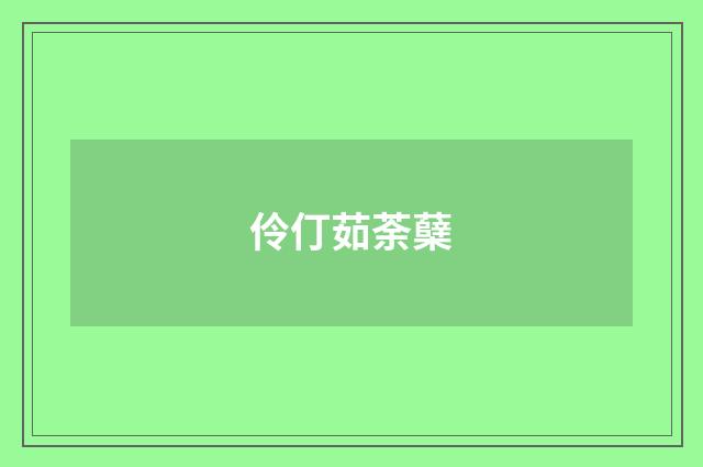 伶仃茹荼蘖