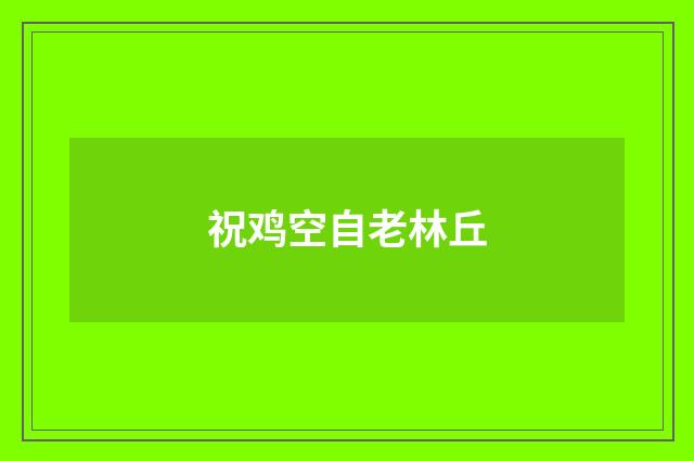 祝鸡空自老林丘