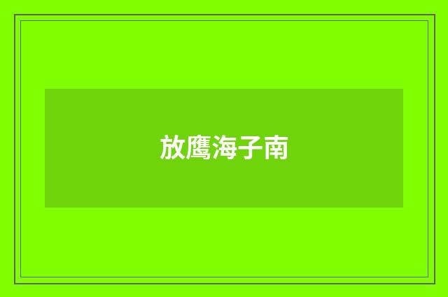 放鹰海子南