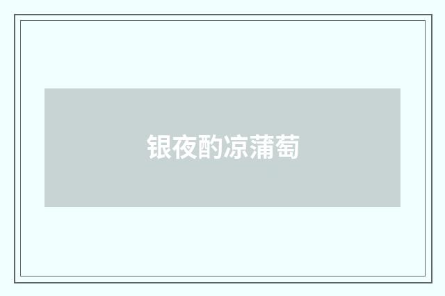 银夜酌凉蒲萄