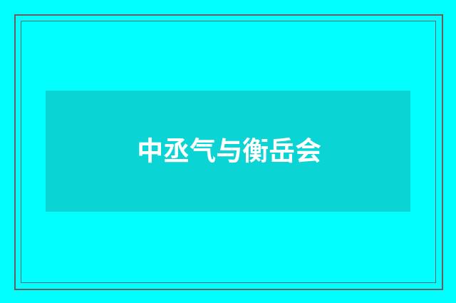 中丞气与衡岳会