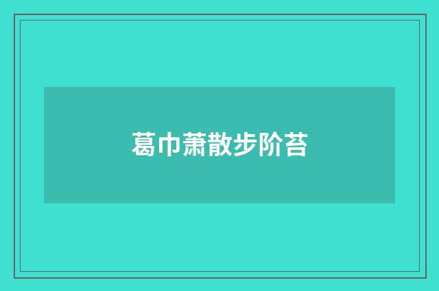 葛巾萧散步阶苔