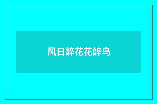 风日醉花花醉鸟