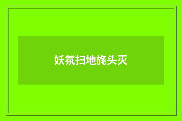 妖氛扫地旄头灭