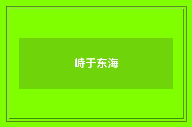 峙于东海