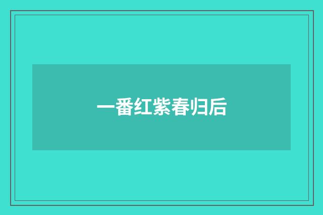 一番红紫春归后