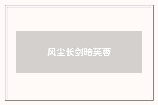 风尘长剑暗芙蓉