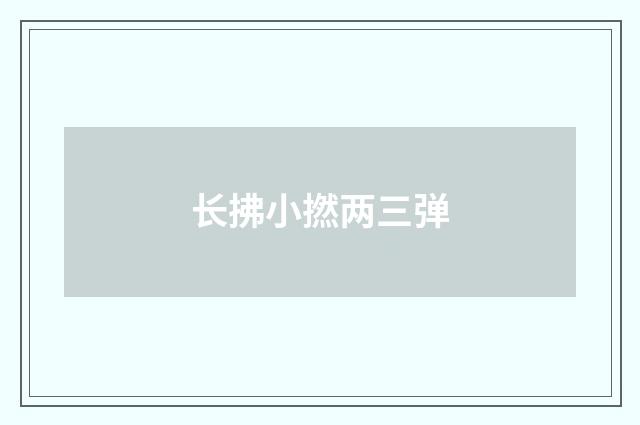 长拂小撚两三弹