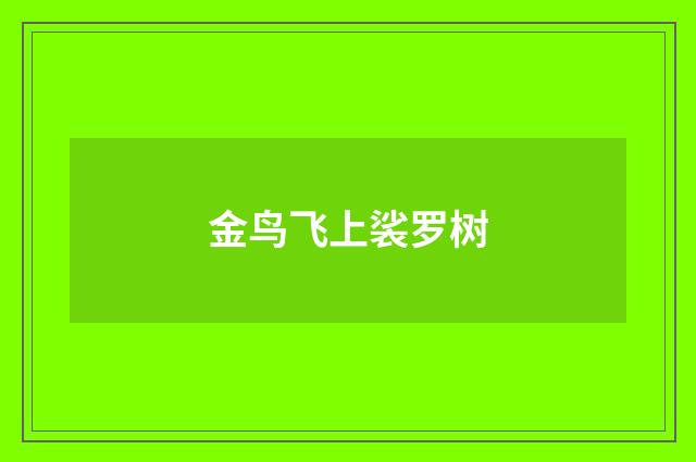 金鸟飞上裟罗树