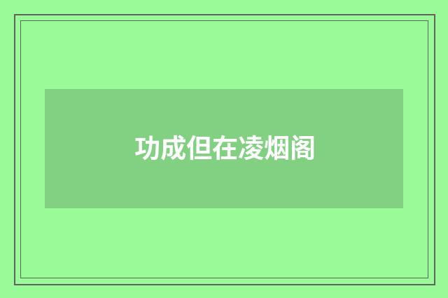 功成但在凌烟阁