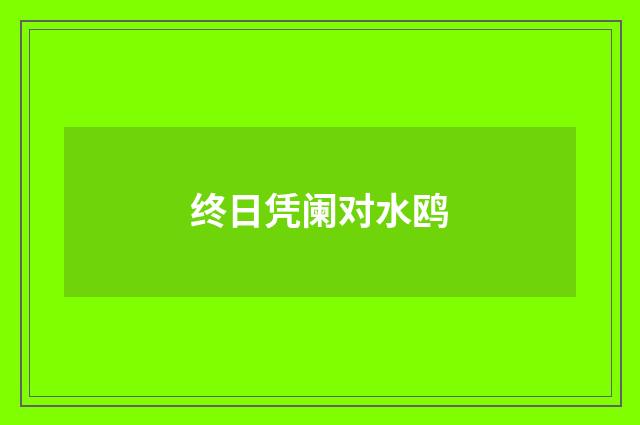 终日凭阑对水鸥