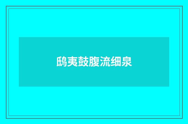 鸱夷鼓腹流细泉