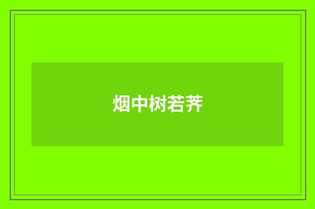 烟中树若荠