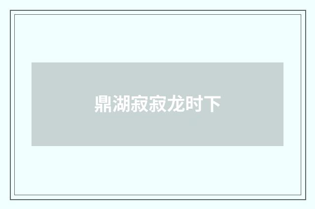 鼎湖寂寂龙时下