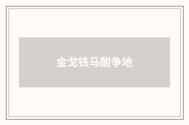 金戈铁马酣争地