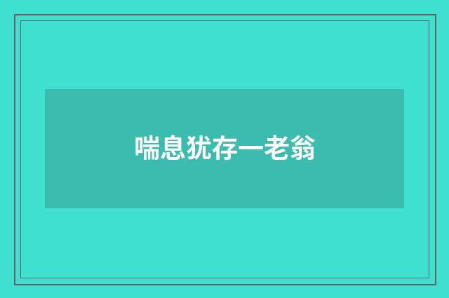 喘息犹存一老翁