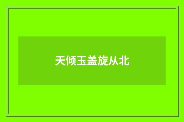 天倾玉盖旋从北
