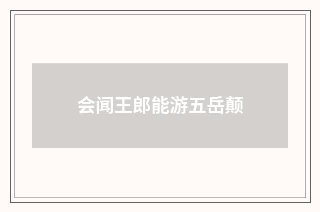 会闻王郎能游五岳颠