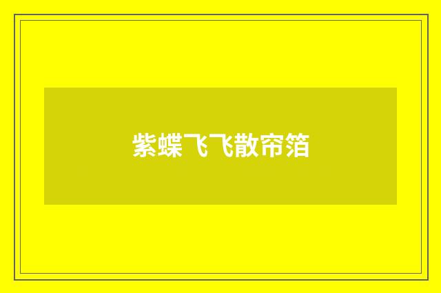 紫蝶飞飞散帘箔